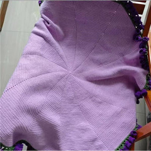 Hand-Knitted Rose Blanket - Gift for Mother's Day, Valentine's Day