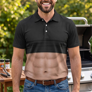 Gag Personalized Polo Shirt - Funny Belly For Men, Dad Bod,Husband
