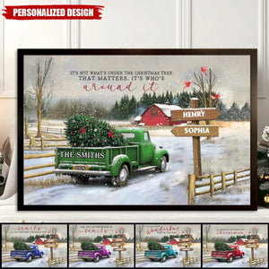 Personalized Family Farm Christmas Truck Poster