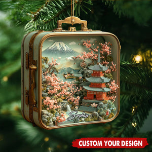 Personalized Traveling Suitcase Ornament
