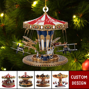 2024 New Release Personalized Carousel Christmas Ornament