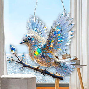 Crystal Sky Bluebird Window Hanging Ornament - Gift for Bird Lover