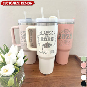 Personalized Graduation Tumbler With Handle-Gift For Class of 2025