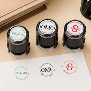 Custom Address, Name & Monogram - Personalized Stamp