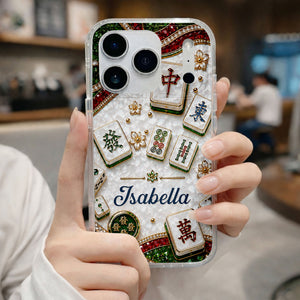 Mahjong Social Club, Personalized Clear Phone Case, Gift For Mahjong Lovers