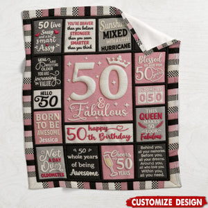 Personalized Birthday Blanket - Happy Birthday Gift