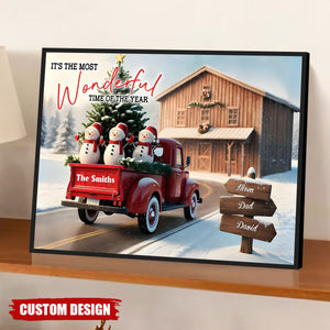 Personalized It's The Most Time Of The Year Family Poster
