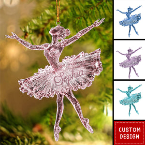 Personalized Ballerina Christmas Ornament, Ballet Dancer Gift,Nutcracker Ballet Decor