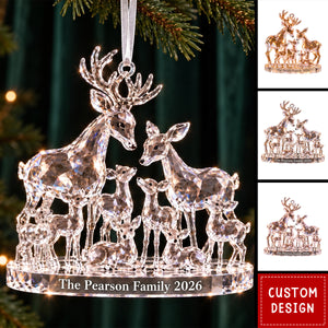Personalized Deer Family Christmas Ornament