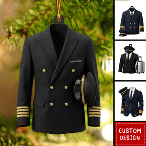 Personalized Pilot Christmas Ornament, Airline Pilot Gift