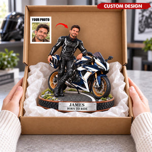 Personalized Motorcycle Rider Acrylic Plaque,Biker Gift for Men,Motorcycle Lover Desk Decor