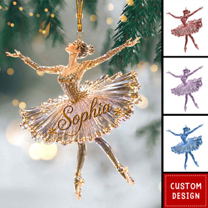 Personalized Ballerina Christmas Ornament, Ballet Dancer Gift,Nutcracker Ballet Decor