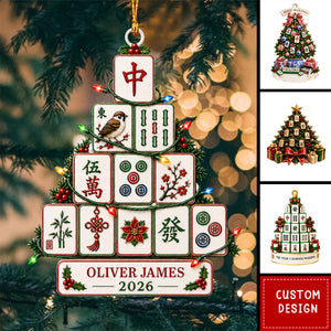 Personalized Mahjong Christmas Ornament,Mahjong Player Gift