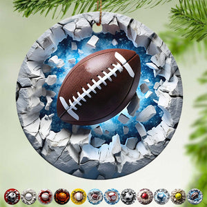 12 Sports Balls Ceramic Ornament - 2024 New Release