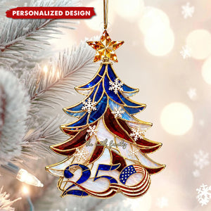250th Anniversary Ornament 1776-2026, American Flag Christmas Tree Decor, Patriotic Holiday Gift, US History Keepsake, 250 Years of America