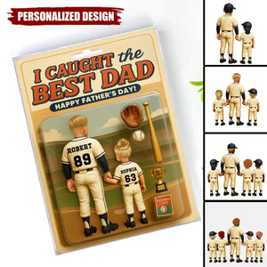 We Caught the Best Dad Baseball-Personalized Acrylic Plaque-Father's Day Gift