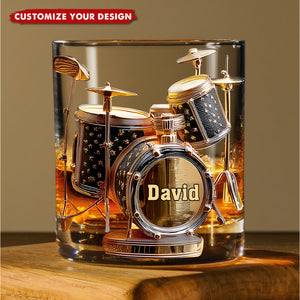 Awsome Drumer - Personalized Drummer Whiskey Glass