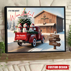 Personalized It's The Most Time Of The Year Family Poster