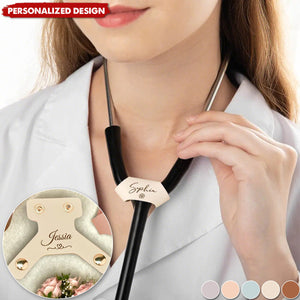 Personalized Leather Stethoscope Name Tag Gift for Doctor