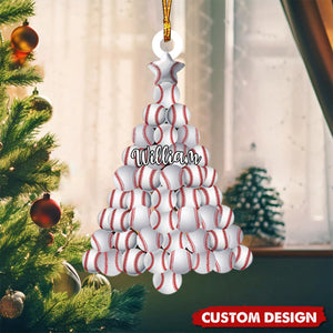 Personalized Baseball Christmas Ornament-Gift For Baseball Lovers-2024 New Release