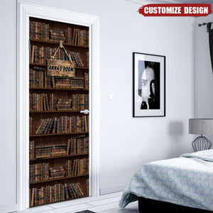 Personalized Bookcase Door Cover - Gift FoR Bookworms