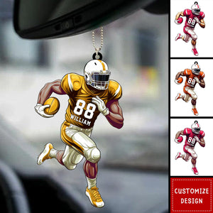 American Football Player Personalized Ornament,Keychain - Gift For American Football Lovers