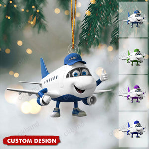 New Release - Personalized Cute Plane Mascot Ornament