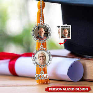 Personalized Graduation Cap Photo Charm Class Of 2025