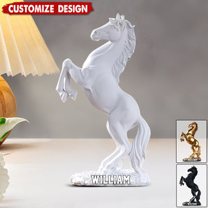 Art Deco Acrylic Horse Plaque-Living Room, Bedroom, Study Room Ornament, ldeal Gift for Equestrian Enthusiasts