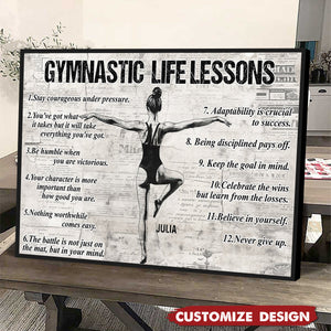 Gymnastic Life Lessons Girl Poster - Gift For Gymnastics Lovers