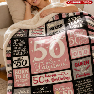 Personalized Birthday Blanket - Happy Birthday Gift