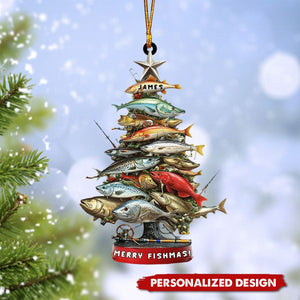 Personalized Fishing Waves Ornament-Gift for Fishing Lover-New Release