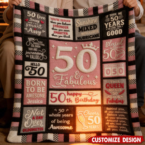 Personalized Birthday Blanket - Happy Birthday Gift