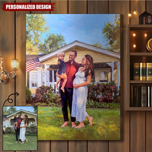 Personalized ORIGINAL Oil Painting From Photo-100% hand-painted
