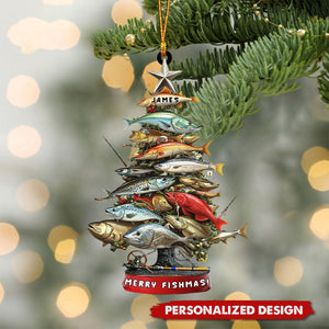 Personalized Fishing Waves Ornament-Gift for Fishing Lover-New Release