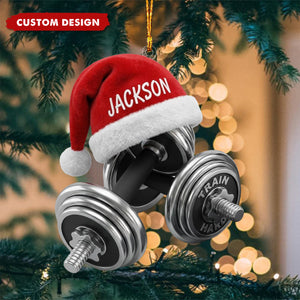 Personalized Gym Fitness Christmas Ornament