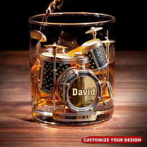 Awsome Drumer - Personalized Drummer Whiskey Glass