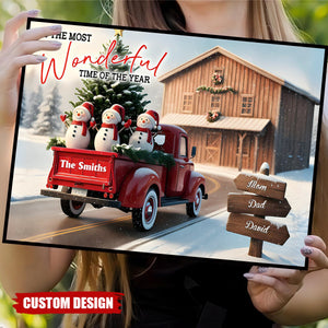 Personalized It's The Most Time Of The Year Family Poster