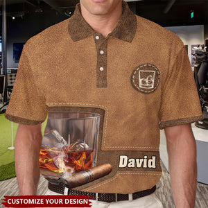 Whiskey And Cigar - Personalized Whisky Polo Shirt