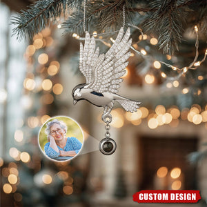 Personalized Photo Hummingbird Projection Memorial Ornament