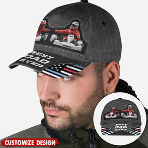 Kart Racing Loving Dad & Kid - Personalized Father Classic Cap