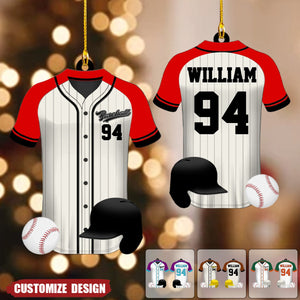 2024 New Release Baseball Uniform Personalized Acrylic Ornament For Baseball Player - Gift For Baseball Lovers