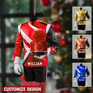 Personalized Marching Band Uniform Ornament - Gift For Band Leader, Music Lover