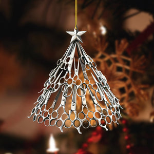 Scissors Christmas Tree Ornament-Gift For barber-2024 New Release