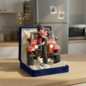 Personalized Romantic Couple Car Magnetic Acrylic Fridge Magnet - Gift For Couple