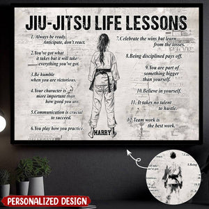 Personalized Jiu-Jitsu Life Lessons Poster - Gift For Jiu-Jitsu Lovers