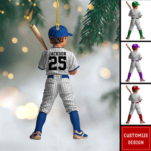 Personalized Kid Baseball Player Christmas Ornament Gift For Baseball Lover-New Release