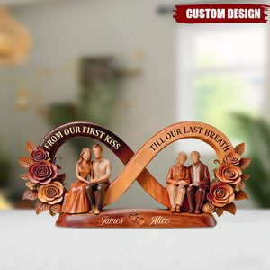 From Our First Kiss Till Our Last Breath - Personalized Custom Shaped Acrylic Plaque