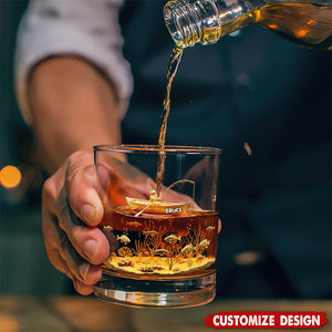 Personalized Fishing Man Whiskey Glass - Gifts For Fishing Lovers