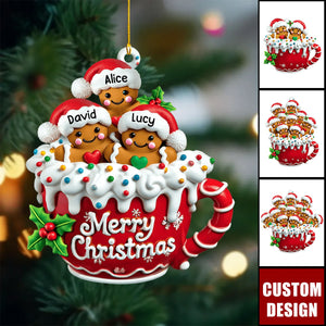 Merry Christmas - Personalized Gingerbread Christmas Ornament, Gift For Family - 2026 New Release